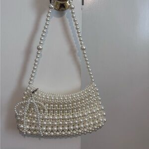 Pearl Beaded Shoulder Bag